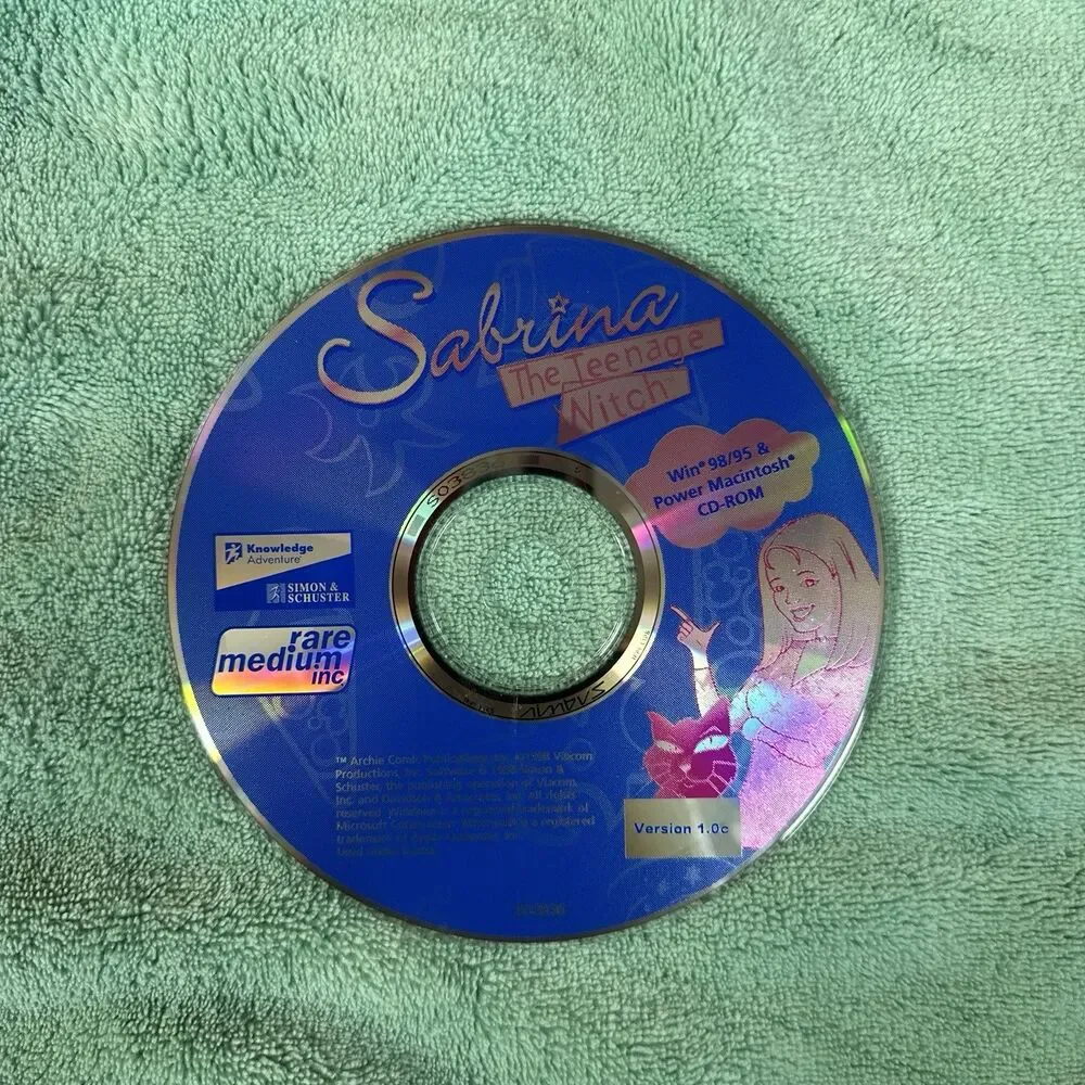 Vintage 1997 Mattel Clueless CD Rom Sabrina Teenage Witch Game Windows PC‎ Mac